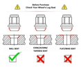 thumbnail image 4 of M12x1.5 Radius Seat Lug Nutswith Washer for Hondaand , 20 Pack, 4 of 5
