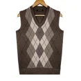 thumbnail image 3 of Chalecos de punto de otoño e invierno para hombre, chaleco holgado de punto con cuello en V, elegante Y2k, barato, suave, de alta calidad, suéter abierto para hombre, 3 of 5