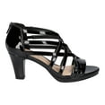 thumbnail image 2 of Easy Street Bee Women's Platform Sandals Color: Black Glitter Size: 7.5, 2 of 4