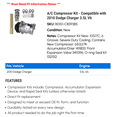 thumbnail image 2 of A/C Compressor Kit - Compatible with 2010 Dodge Charger 3.5L V6, 2 of 2