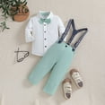 thumbnail image 2 of Toddler Baby Boy Fall Winter Clothes Striped Long Sleeve Sweatshirt Pullover Tops + Joggers Pants Outfit Set 18-24 Months, 2 of 9