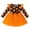 Orange, variant on Mercatoo Girls Halloween Pumpkin Dresses Long Sleeve 𝐑uffle Patchwork Mesh Tulle Dress with Bow Holiday Outfits Clothes