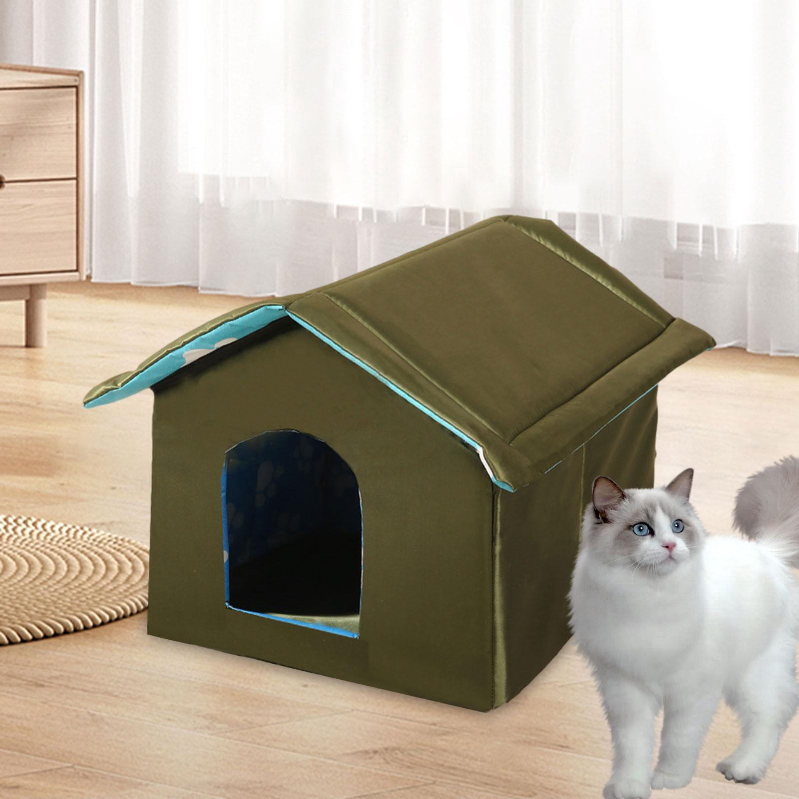 Stray Cats Shelter,Pet House Winter Cloth Stray Cats Shelter Bed,Portable Outdoor Cat Dog Kennel Weatherproof,Waterproof Feral Small Dogs Cat House Warm Bed,Puppy Cave Tent Water Resistant Soft