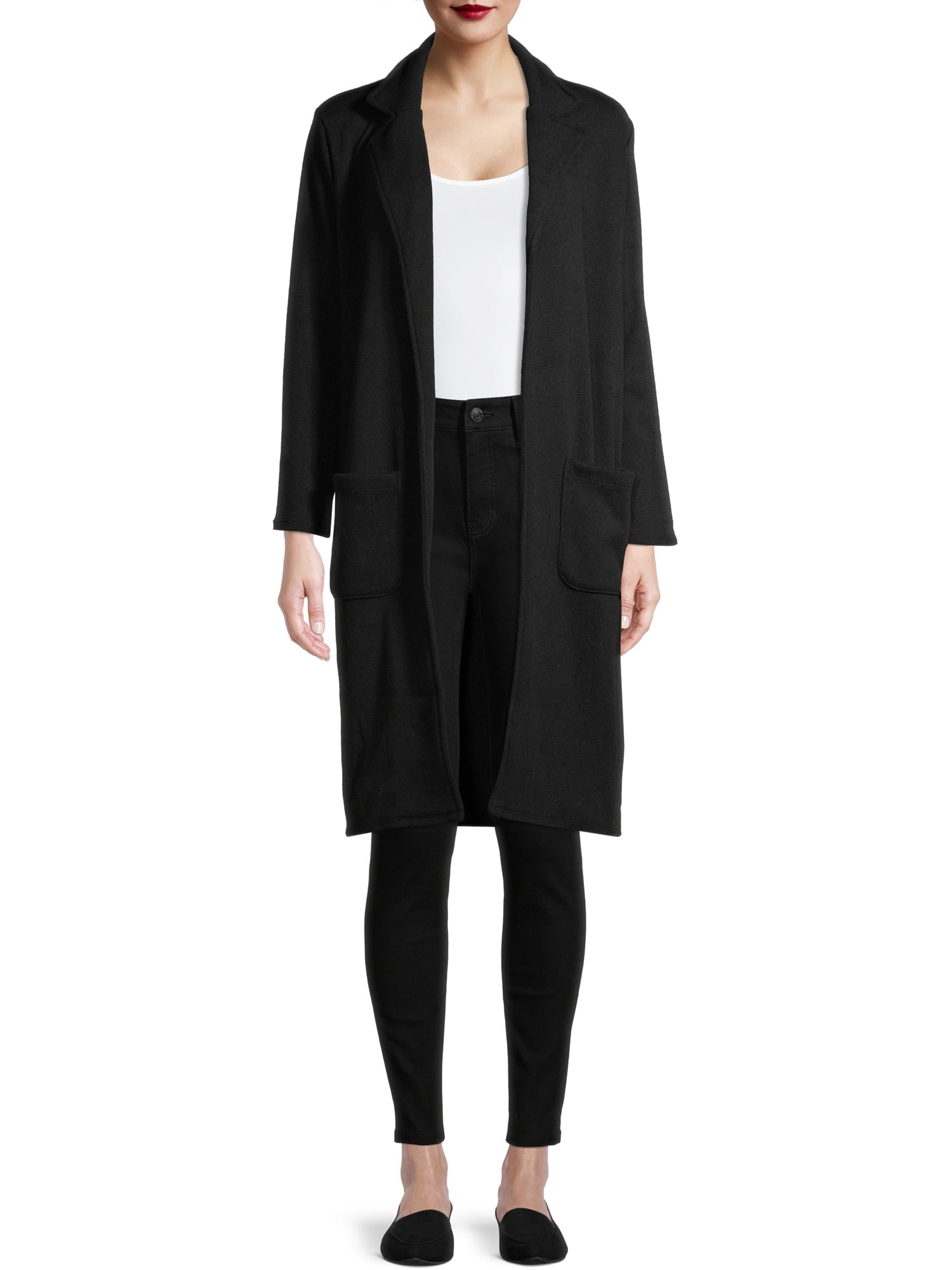 Time and Tru Women's Coatigan with Belt 