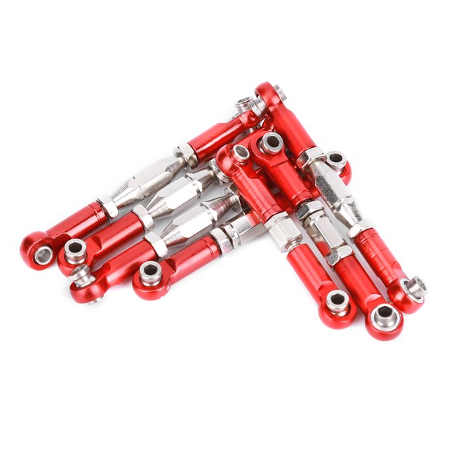7pcs RC Car Pull Rod,Durable Metal RC Servo Pull Rod With Screwdriver RC Upgrade Replacement Fit For WLtoys 144001 1/14 RC Car