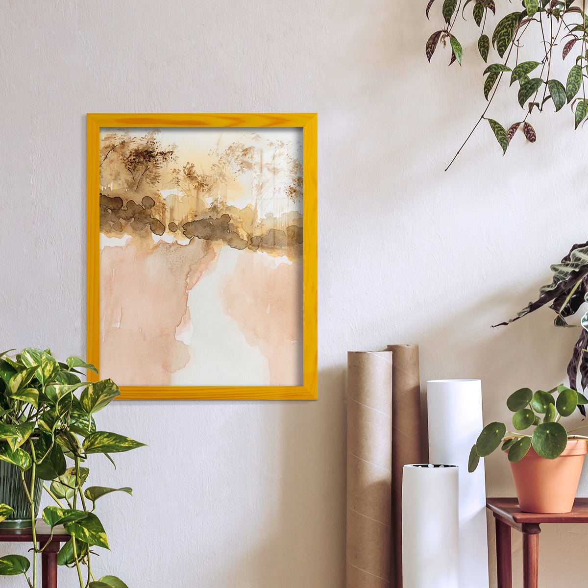 Sun Kissed Earth I - Framed Print w/glass - Sunflower Yellow