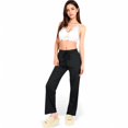 thumbnail image 6 of Women's High Waist Wide Leg Lounge Pants with Drawstring- Black,X Large, 6 of 7
