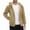 Khaki, variant on Babcutegg Mens Full Zip Fleece Hoodie Sherpa Lined Long Sleeve Warm Fall Winter Sweatshirt with Pockets Size 3XL