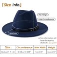 thumbnail image 4 of SURJDE Women Belt Buckle Fedora Hat, 4 of 6