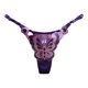 thumbnail image 1 of Gibobby Pantaleta de encaje para mujer Tanga de masaje con perlas de corte abierto para mujer(Morado,Talla única), 1 of 4