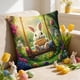 thumbnail image 4 of Cubiertas de Almohada Al Aire Libre Conejos de Primavera Huevo de Pascua Floral Sofá Cubierta de Cojín Decorativo Funda de Almohada Decorativa de Vacaciones 45x45cm/17.72x17.72In Cubiertas de Almohada, 4 of 6