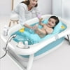 Baby Washing Bathtub Portable Shower Basin Baby Tubs Collapsible Newborn to Toddler Bathtub 33 inch Blue