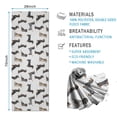 thumbnail image 2 of 70x26 Inch Yoga Towel, Sweat Absorbent Non-Slip Mat for Hot Yoga, Pilates & Fitness,Dachshund Variety White Pattern, 2 of 5