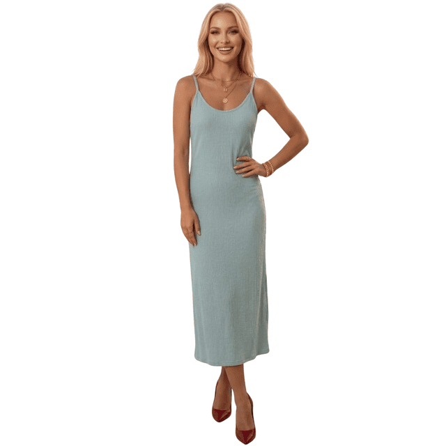 Vestido De Mujer Midi Casual Stretch Para Diario Y Salida