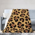thumbnail image 1 of DouZhe Ultra-Soft Micro Fleece Lightweight Flannel Bed Blanket, Leopard Print Cool Background Print Cozy Warm Throw Blankets, 80"x60", 1 of 7