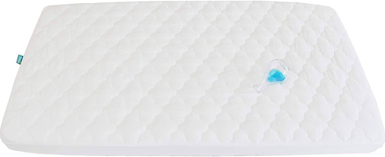 Breathable Playard Mattress Sheets Fits Playpen Mattress Protector Biloban Zippered Pack N Play Pad Cover Waterproof Absorbent Mini Crib Encasement 38x24 