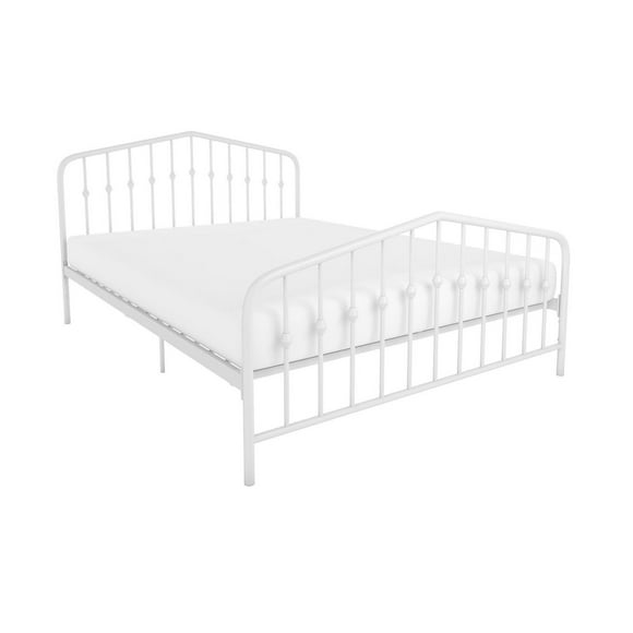Novogratz Bushwick Metal Bed, Queen, White