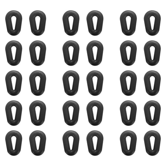 Uxcell 15 Pairs Glasses Ear Grip 14.4mm Anti Slip Eyeglass Ear Grips Hollow Type Black
