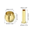thumbnail image 2 of Uxcell 4mm Tube OD Brass Compression Sleeves Ferrules Brass Ferrule Compression Insert Fitting Assortment Kit 20 Pack, 2 of 5