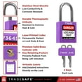 TRADESAFE Lockout Tagout Locks, Purple Keyed Different LOTO Locks, 10 ...