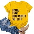 thumbnail image 1 of B91xZ Chemises d'Été pour Femmes Chemises Décontractées à Manches Courtes Col Rond Pull-Over, Jaune m, 1 of 4