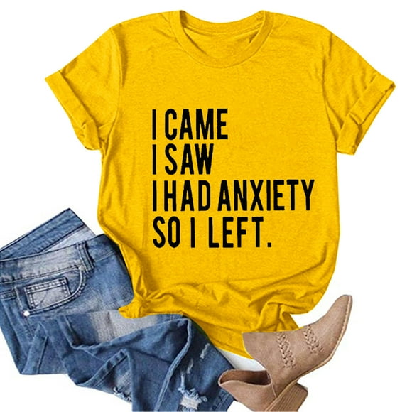 GDREDA Women Casual Printed Round Neck Short Sleeve T Shirt Top Turtle Neck Tee