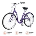 thumbnail image 2 of VIRIBUS Vélo de Plage pour Femmes 24 Pouces Selle et Guidon Réglables Violet, 2 of 14