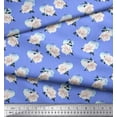 thumbnail image 3 of Toile de Coton Bleu Coeur & Imprimé Floral Rose par Yard 42 Pouces de Large, 3 of 6