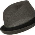 thumbnail image 3 of Men / Women's Summer Vintage Straw Fedora Hat 756_Grey Large/X-Large, 3 of 4