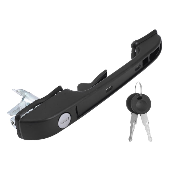 Manija de Puerta Exterior del Lado del Conductor Unique Bargains No.321837205A/191837205/321837205C para VW CADDY 1982-1992 Tonal Plateado, Negro ABS, Metal 1 Juego