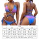 thumbnail image 2 of Traje de Baño Bikini estampado degradado Sin mangas Conjunto de bikinis de cintura alta Ahuecado Corte ajustado Cgtredaw Púrpura T S para Mujer, 2 of 7