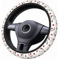 thumbnail image 5 of Kitty Cat Car Accessories Cute Steering Wheel Cover Women White Car Steering Wheel Covers Protector Universal 15 Inch, 5 of 8