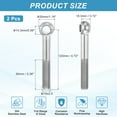 thumbnail image 2 of Uxcell 2 Pcs M18x120mm Shoulder Swing Lifting Eye Bolt, 304 Stainless Steel Metric Half Tooth Thread Fisheye Eye Slip Hole Screw Rigging Bolt Metal Fasteners Screws, Silver Tone, 2 of 7