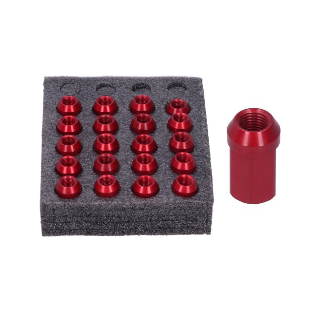 Tuercas de rueda de 20 piezas M12x1.5 rosca 1,3 pulgadas de altura 7075-T6 tuercas de bloqueo de aluminio