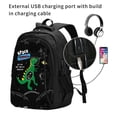 thumbnail image 2 of Fotbe Space Dino Cartoon Black Mochila con Estampado y Puerto USB para Hombre y Mujer, Mochila Antirrobo, Mochila de Viaje, Mochila Escolar, Mochila Universitaria, 2 of 7