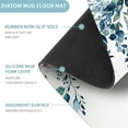 thumbnail image 5 of Eucalyptus Leaves Bath Mat Rug Super Absorbent Quick Dry Thin Bathroom Rugs Fit Under Door Non Slip Rubber Backed Bathroom Floor Mat for in Front of Bathtub Sink Shower (17"x24", Blue), 5 of 6
