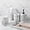 Marble White, variant on Resin Grey Bathroom Accessories Set 5 Pcs, Lotion Soap Dispenser, Toothbrush Holder, Bathroom Tumbler, Qtip Holder and Vanity Tray, Bathroom Countertop Organizer Set for Modern Home Apartment