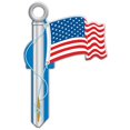 thumbnail image 1 of Llave en blanco con forma de llave de Lucky Line HOME House KW1/11 con forma de bandera estadounidense, 1 of 4