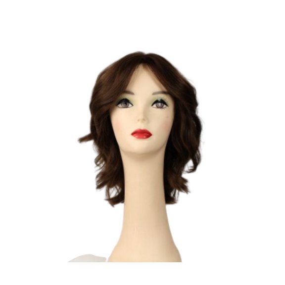 European Human Hair Freeda Wig Regina Brown Multi-Directional Skin Top Size M