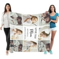 thumbnail image 3 of Love Hapiness Custom Blanket with 15 Photos Personalized Picture Blankets Customized Gifts for Girfriend for Valentiens, 60x80 inch Blankets, 3 of 5