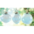 thumbnail image 2 of Teal Iridescent Glass Ornaments, Set of 3, 2 of 3