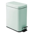 thumbnail image 1 of Bote de basura mDesign pequeño y moderno de 5 litros con forro extraíble, color verde, 1 of 8