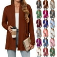 thumbnail image 2 of iHPH7 Open Front Cardigan for Women Long Jackets for Women Fall Cardigans for Women Fall Outfits for Women Soft Cardigans for Women Womens Fall Jackets Long Cardigans for Women Brown S, 2 of 7