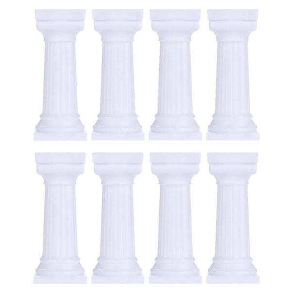 8 Pcs Cake Supports Roman Column Cake Stands Cakes Tier Display Separators