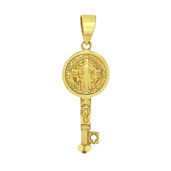 Precious Stars 14K Yellow Gold San Benito Key Unisex Pendant - No Chain, Pendant Only