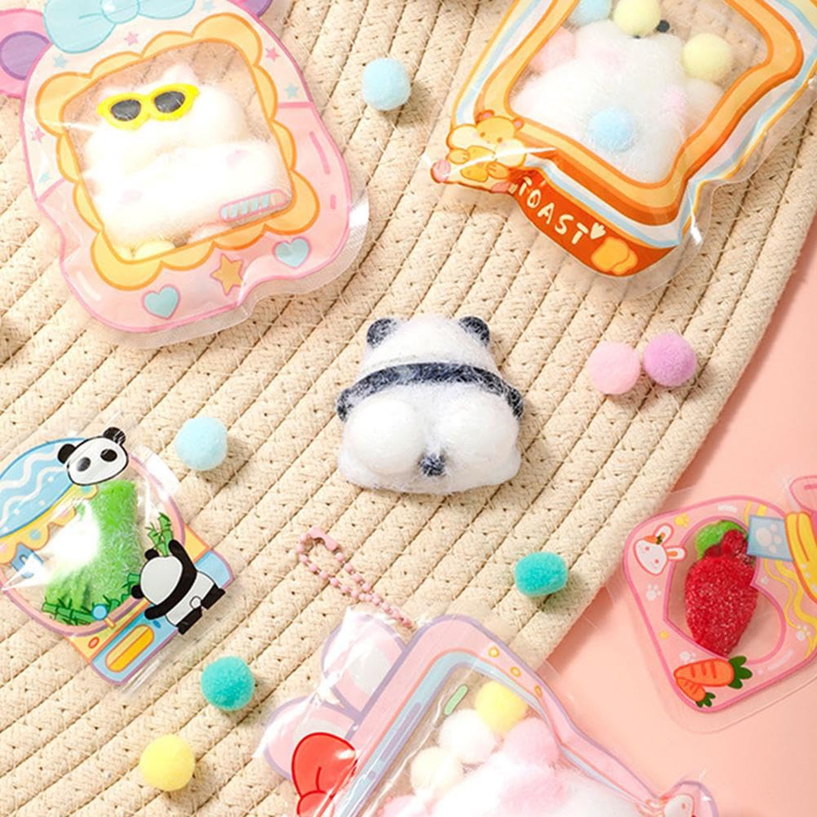 YUNAFFT Paint Your Own Kit,Hamster/Mouse/Rabbit Super Soft Silicone Rubber Making Kits,Small Stress Relief Squishies Squeeze Sensory Toys Gifts for Children Christmas Party Favor Gift