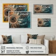 thumbnail image 4 of Designart "Orange And Blue Artistic Reflections Of A Free Mind II" Boho Feather Canvas Wall Art, 4 of 5