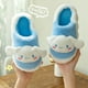 thumbnail image 3 of Zapatilla con pompón de dibujos animados Purin, zapatos planos de felpa suaves Kawaii para el hogar, casa antideslizante, zapatilla con punta cerrada para interiores, piel sintética para mujer, 3 of 4