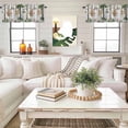 thumbnail image 4 of Forest Animals Valances for Windows Small Deer Fox Squirrels Flower Tree White Wood Grain Rod Pocket Cafe Window Treatments Valance Curtains for Kitchen Bathroom Laundry Basement Windows 42"x12", 4 of 9
