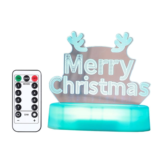 Luz LED nocturna, lámpara de mesa 3D, decoración de escritorio en miniatura, Lámpara USB acrílica, decoración navideña, para boda Estilo F